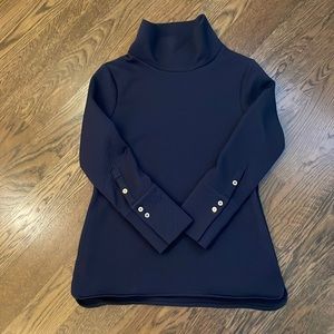 CK Bradley navy mock neck top, size small, rarely worn